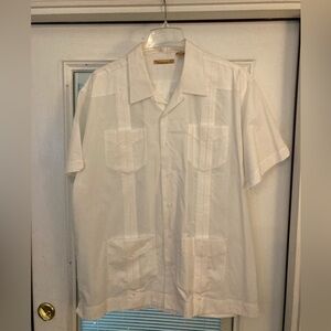 White Men’s Cuban/Panamanian Style Shirt